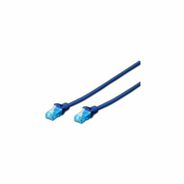 Digitus Patch Cable, UTP, CAT 5e, AWG 26/7, měď, modrý 3m