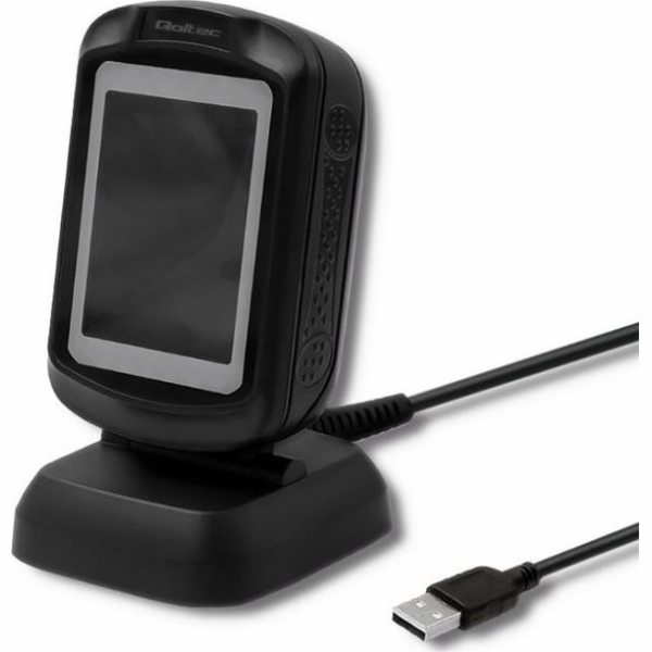Qoltec 50864 Stacionární čtečka 1D a 2D kódů | USB