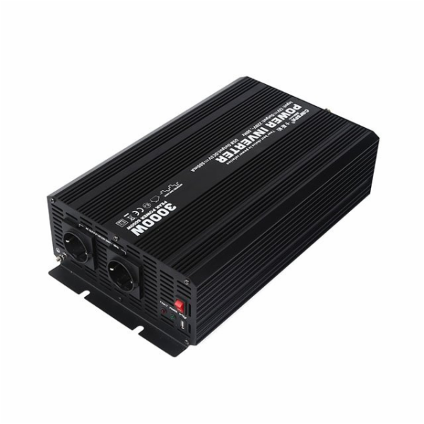 Napěťový měnič Carspa CAR3KU-12 12V/230V+USB 3000W, modif...