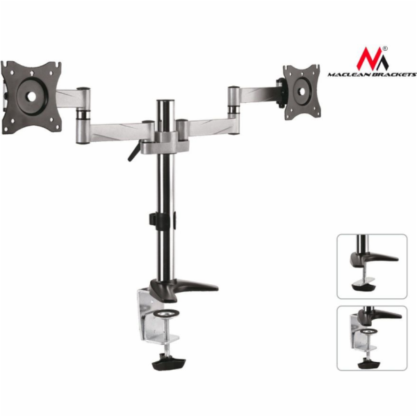 Podpora Maclean MC-714 pro dva monitory 13-27 "a hmotnost...