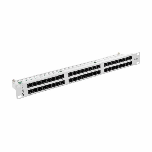 Patch Panel 48 Port 1U Kat.6 szary