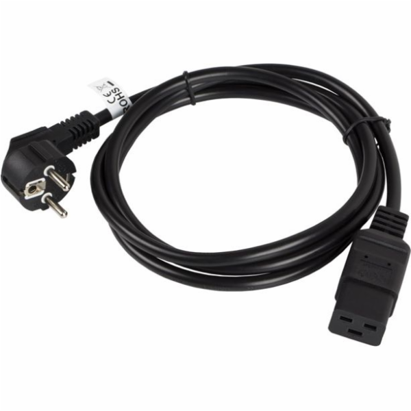 Lanberg CEE 7/7 napájecí kabel – IEC 320 C19, 1,8 m, čern...