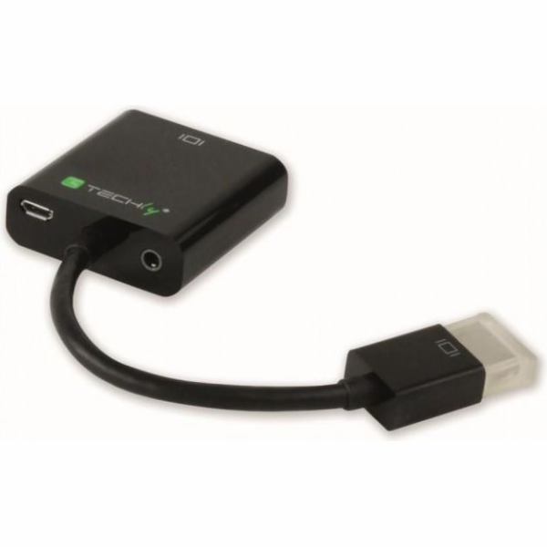 AV adaptér Techly HDMI - D-Sub (VGA) + Jack 3,5 mm černý ...