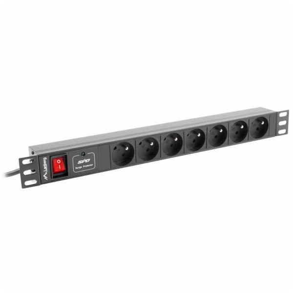 Lanberg PDU 1U 7x PL 2m 16A Prodlužovačka