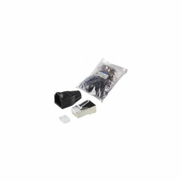 LogiLink Plugs RJ45 Kat. 6 100ks chráněný krytem, ??Black...
