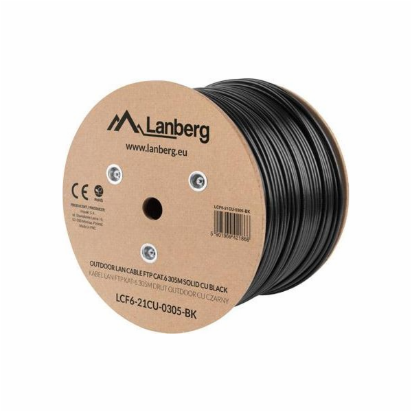 Lanberg 305.0m drát outdoor LCF6-21CU-0305-BK