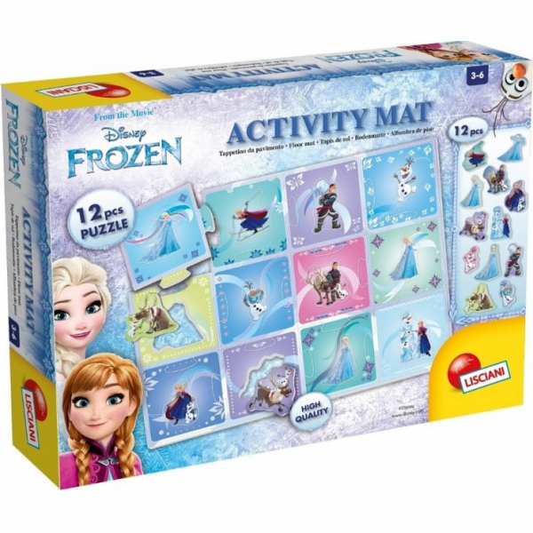 Lisciani Puzzle Mat Frozen 70x50cm 12 velkých puzzle