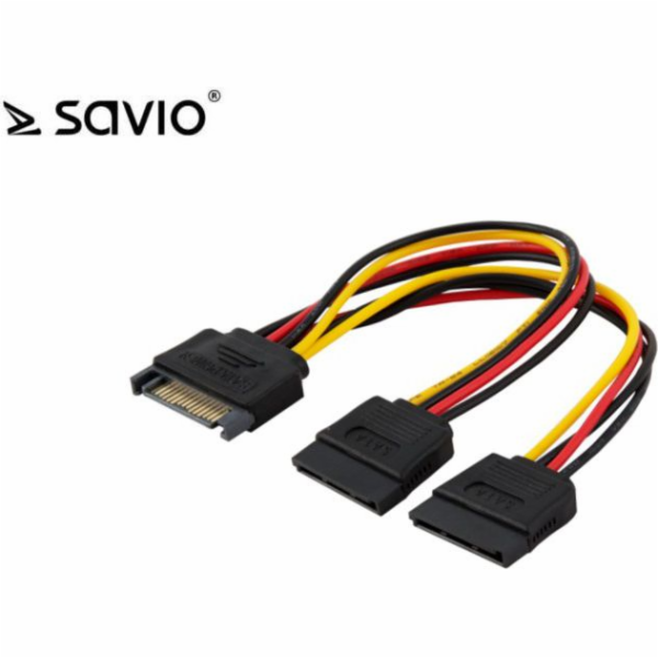 Elmak SATA 15-pin - SATA 15-pin x2, 0,18m, vícebarevný (S...
