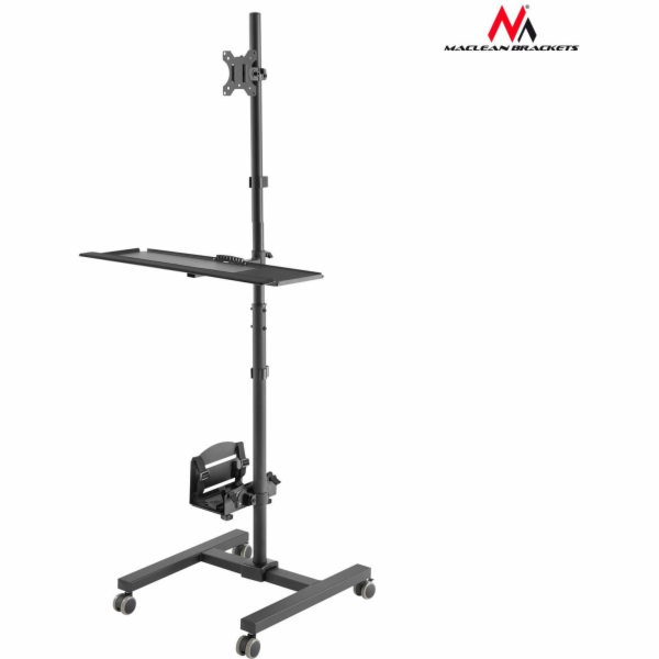 Maclean professional stand  mobile computer station on wh...