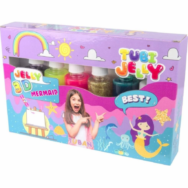 TUBAN Tubi Jelly sada 6ti barev - Mořská panna