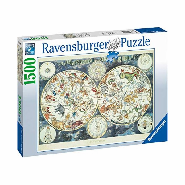 Puzzle 1500 dílků Mapa s fantastickými zvířaty