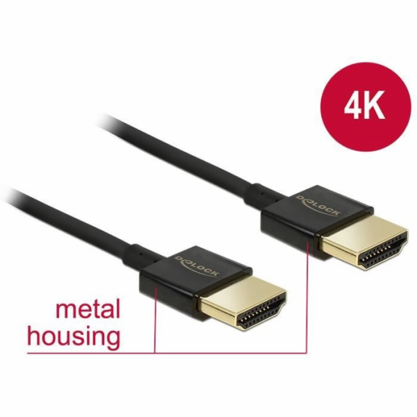 Delock Slim Premium - HDMI mit Ethernetkabel - HDMI (M)