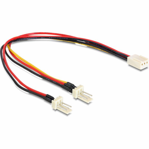 Delock 3-pin - 3-pin x2, 0,22 m, vícebarevný (89343)