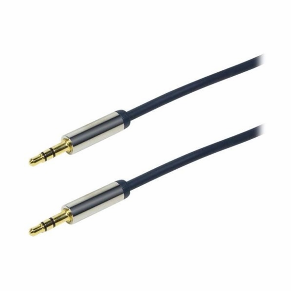 Kabel LogiLink Jack 3,5 mm – Jack 3,5 mm 0,5 m modrý (CA1...