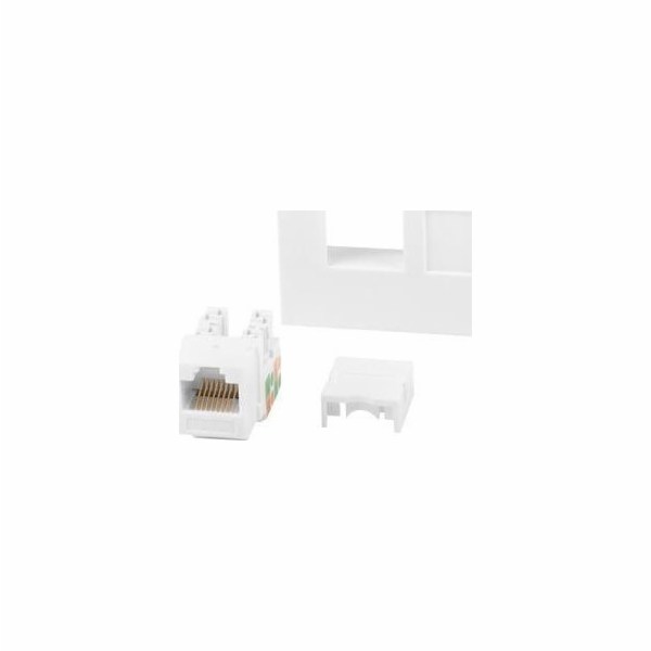 LANBERG RJ45 45x45 socket keystone cat. 6 UTP white