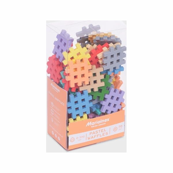 Marioinex Klocki Waffle Mini pastel 70 ks. 2+ Marioinex