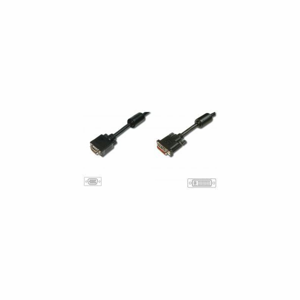 DIGITUS VGA lead cable DVI 5m Dual Link 2Ferrit Cores K8 ...