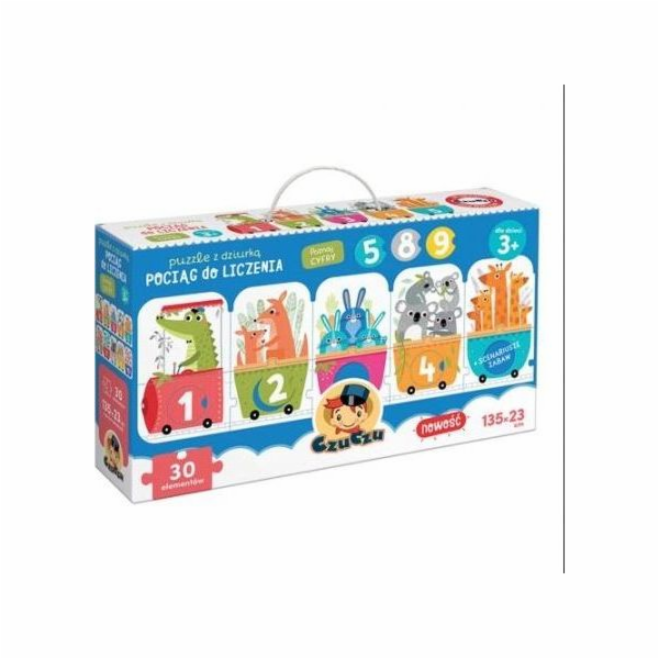 Czuczu Puzzle s dírkou Vláček na počítání 3+