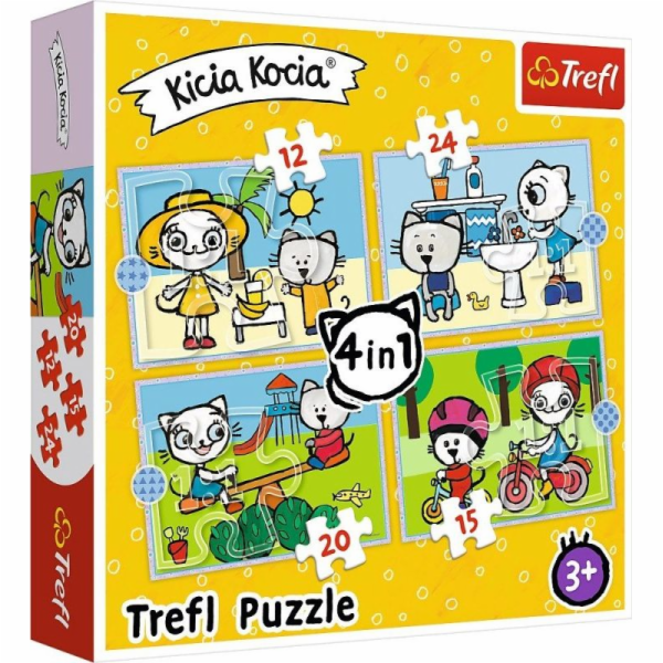 Trefl Puzzle 4v1 Kitty Cat&#39;s Day