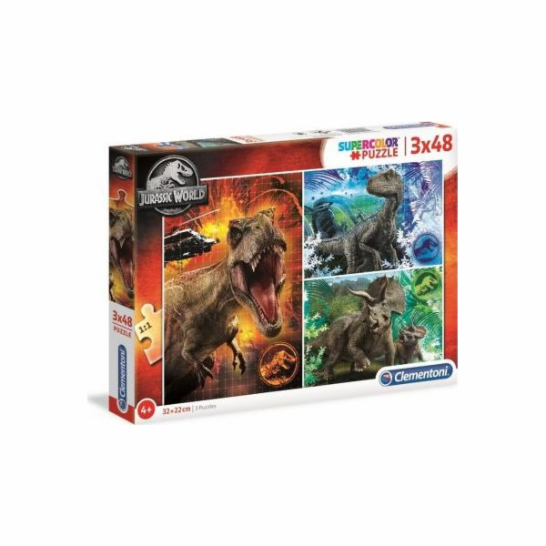 Clementoni Puzzle 3x48 dílků Jurský svět (25250)