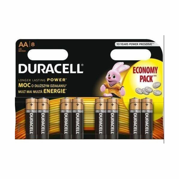 Duracell Basic alkalická baterie 8 ks (AA)