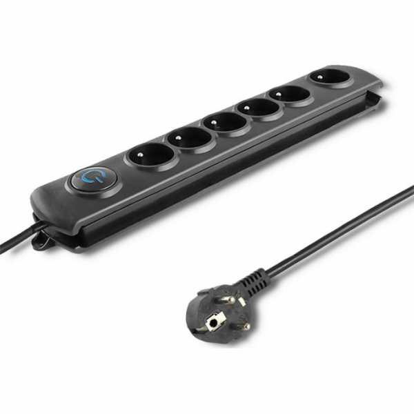 Qoltec Swift prodlužovací kabel proti přepětí 6 zásuvek 5...