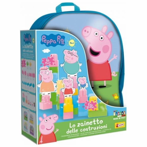 Lisciani LEAVES PIG PEPPA BATOH SE STAVEBNÍMI BLOKY