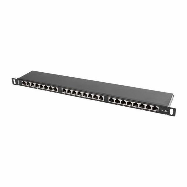 LANBERG PATCH PANEL 24 PORTŮ 0,5U CAT.5E FTP ČERNÝ