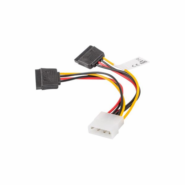 Lanberg Molex (M) na 2x SATA (F) kabel 15cm CA-HDSA-11CU-...