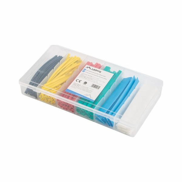 LANBERG ORG01-ST100MC Heat-Shrinkable Tubes 100PCS Multic...