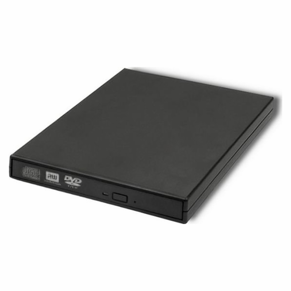 Qoltec 51858 Externí DVD-RW rekordér | USB 2.0 | Černá