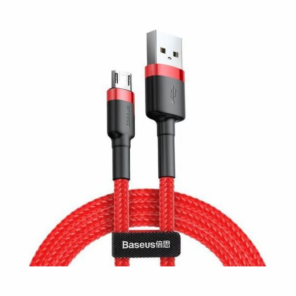 Kabel Baseus USB-A - microUSB 2 m červeno-černý (CAMKLF-C09)