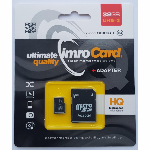 IMRO MICROSD10/32G UHS-3 ADP memory card 32 GB MicroSDHC ...