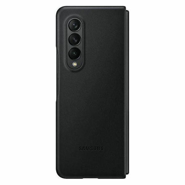Samsung Kožený zadný kryt Z Fold3 čierny