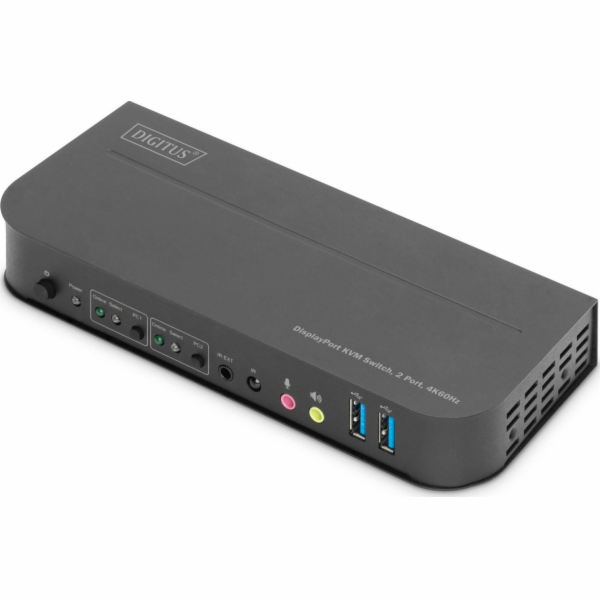 Digitus DS-12850 DIGITUS KVM přepínač, 2 porty, 4K60Hz, 2...