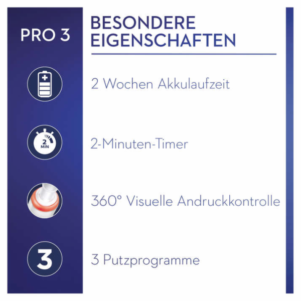 Oral-B PRO 3 3000 Cross Action White Edition