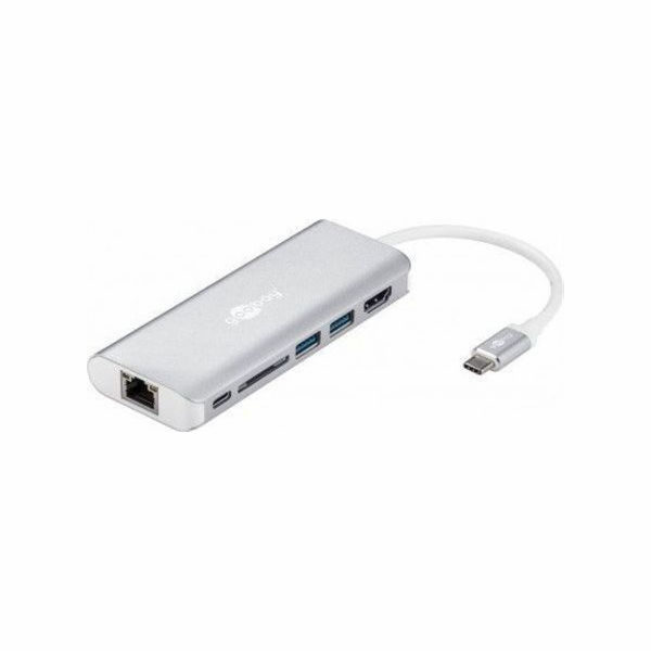goobay USB-C víceportový adaptér HDMI USB CR RJ45 PD