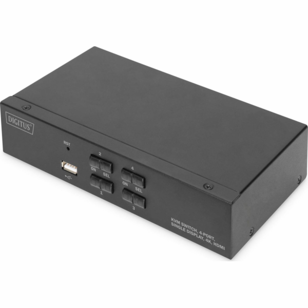 Digitus Desktop HDMI KVM Switch 4-port, KVM Switch