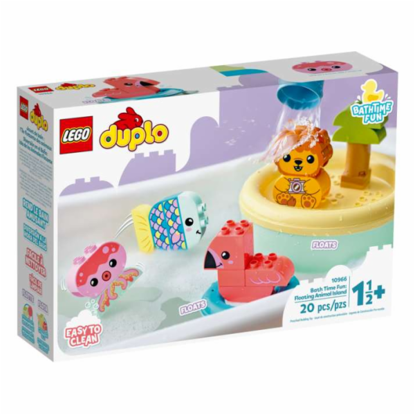 LEGO 10966 DUPLO Badewannenspaß: Schwimmende Tierinsel, K...