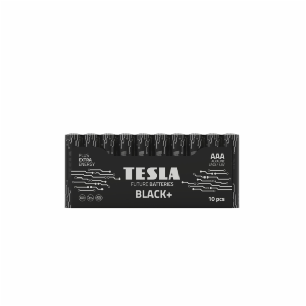 Tesla AAA BLACK+ alkalická, 10 ks fólie