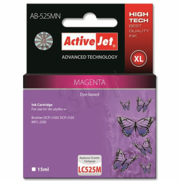 Activejet AB-525MN ink for Brother printer; Brother LC525...
