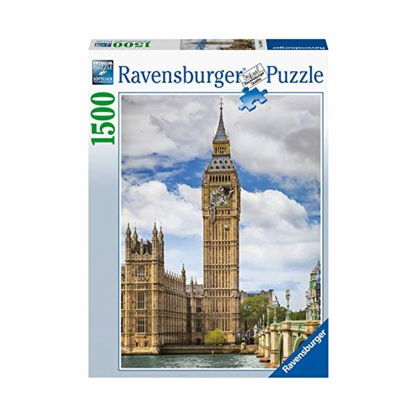 Puzzle Ravensburger 1 500 dílků Big Ben s kočkou