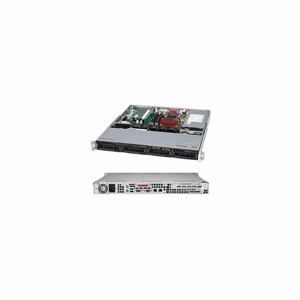 SUPERMICRO 1U chassis 4x 3,5" HS SAS/SATA, 350W (80PLUS P...