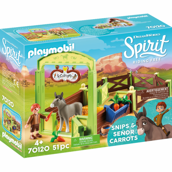 Koňský box Šmik a seňor Mrkvička Playmobil, Spirit Riding...