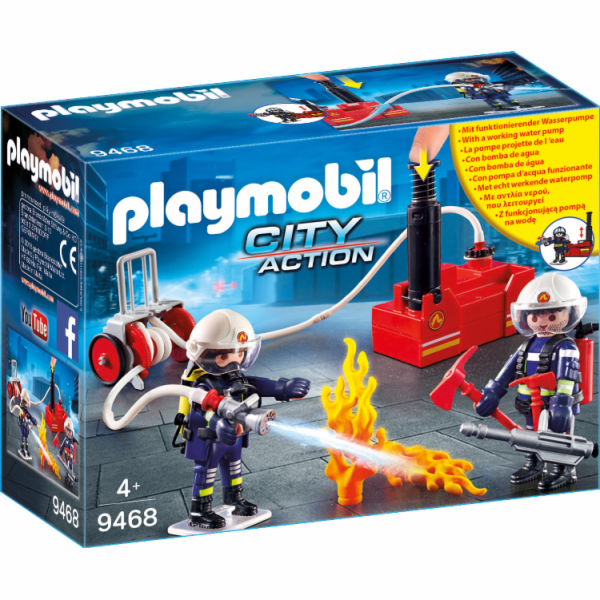 Hasiči s vodním čerpadlem Playmobil, Hasiči, 40 dílků