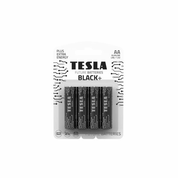 Tesla AA BLACK+ alkalická, 4 ks