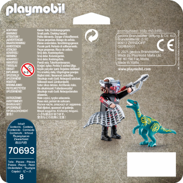 Lovec a dinosaurus Playmobil, Dinosauři, 8 dílků | 70693