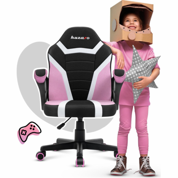 Gaming chair for children Huzaro Ranger 1.0 Pink Mesh