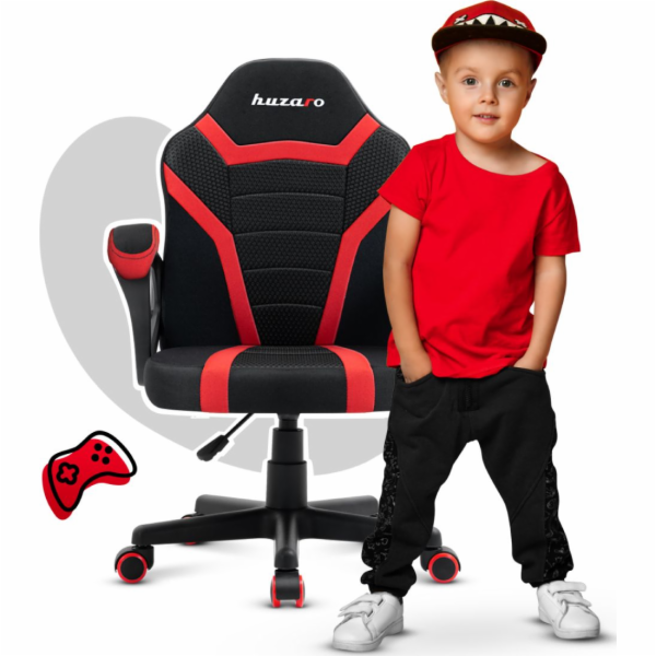 Herní židle pro děti Huzaro Ranger 1.0 Red Mesh, černá, č...
