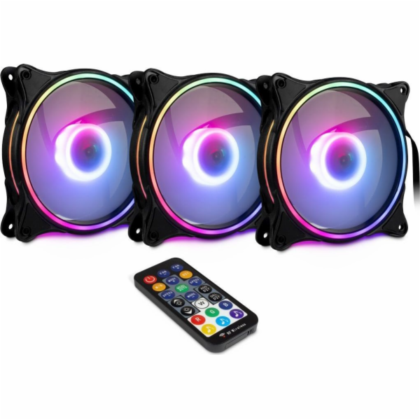 Argus RGB-Fan Set RS-08 120x120x25mm, Gehäuselüfter